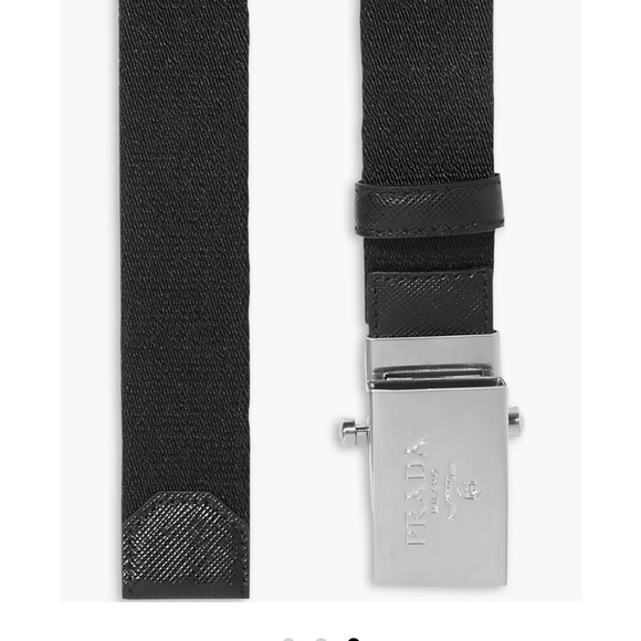 Prada Textured Leather-Trim Belt, 80cm - Picture 3 of 3